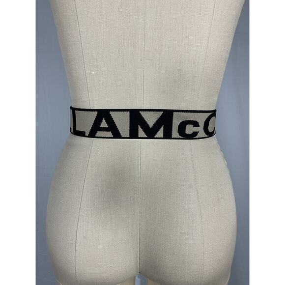 Stella Mccartneymonogram Tan Textile Elastic Belt Size S - Picture 3 of 4